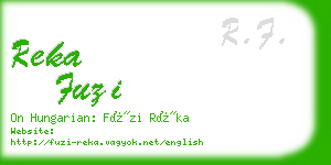 reka fuzi business card